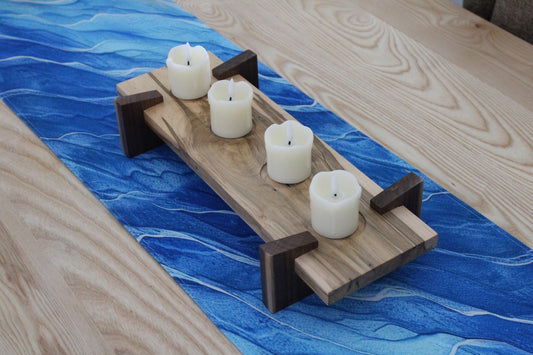 Ambrosia Maple & Appalachian Walnut 4 Votive Candle Holder