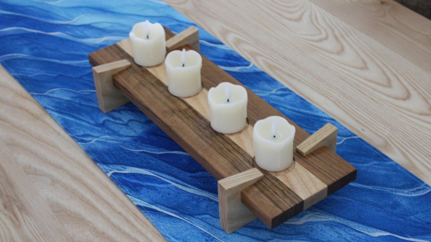 Shedua and White Ash 4 Votive Candle Holder